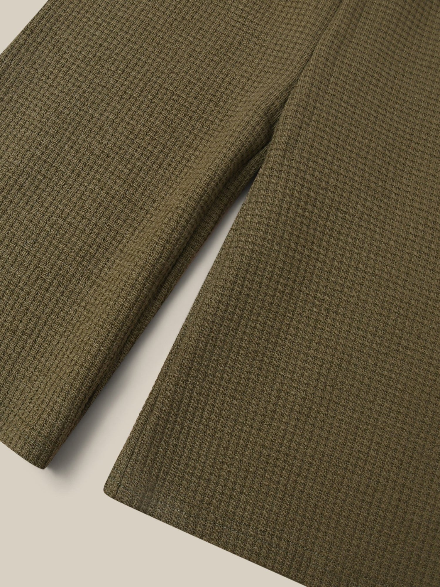 Organic Zoo Olive Waffle Wide Leg Pants Organic Zoo