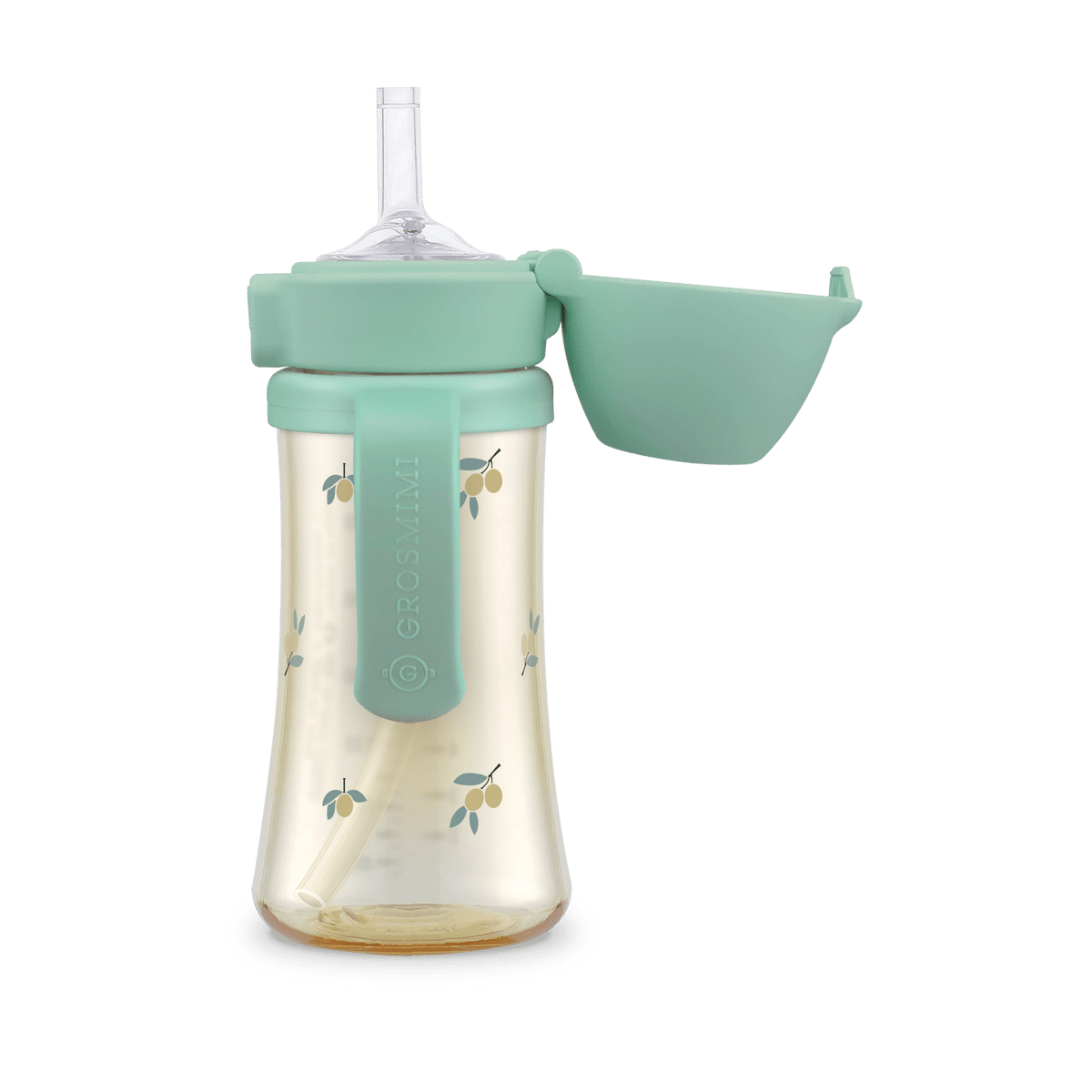onzenna (Grosmimi and Cha&amp;Mom) - Grosmimi PPSU Straw Cup with Flip Top - 10oz (12 Months+) Stage 2 Straw: Cherry Peach onzenna (Grosmimi and Cha&amp;Mom)