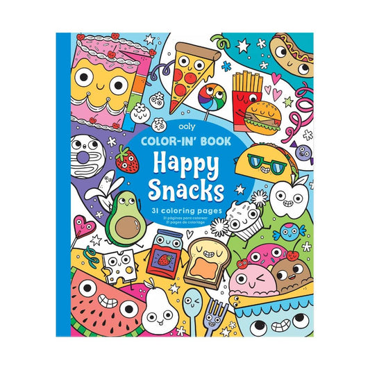 OOLY - 118 - 306 - Color - in' Book: Happy Snacks Coloring Book OOLY - enjoykidsus