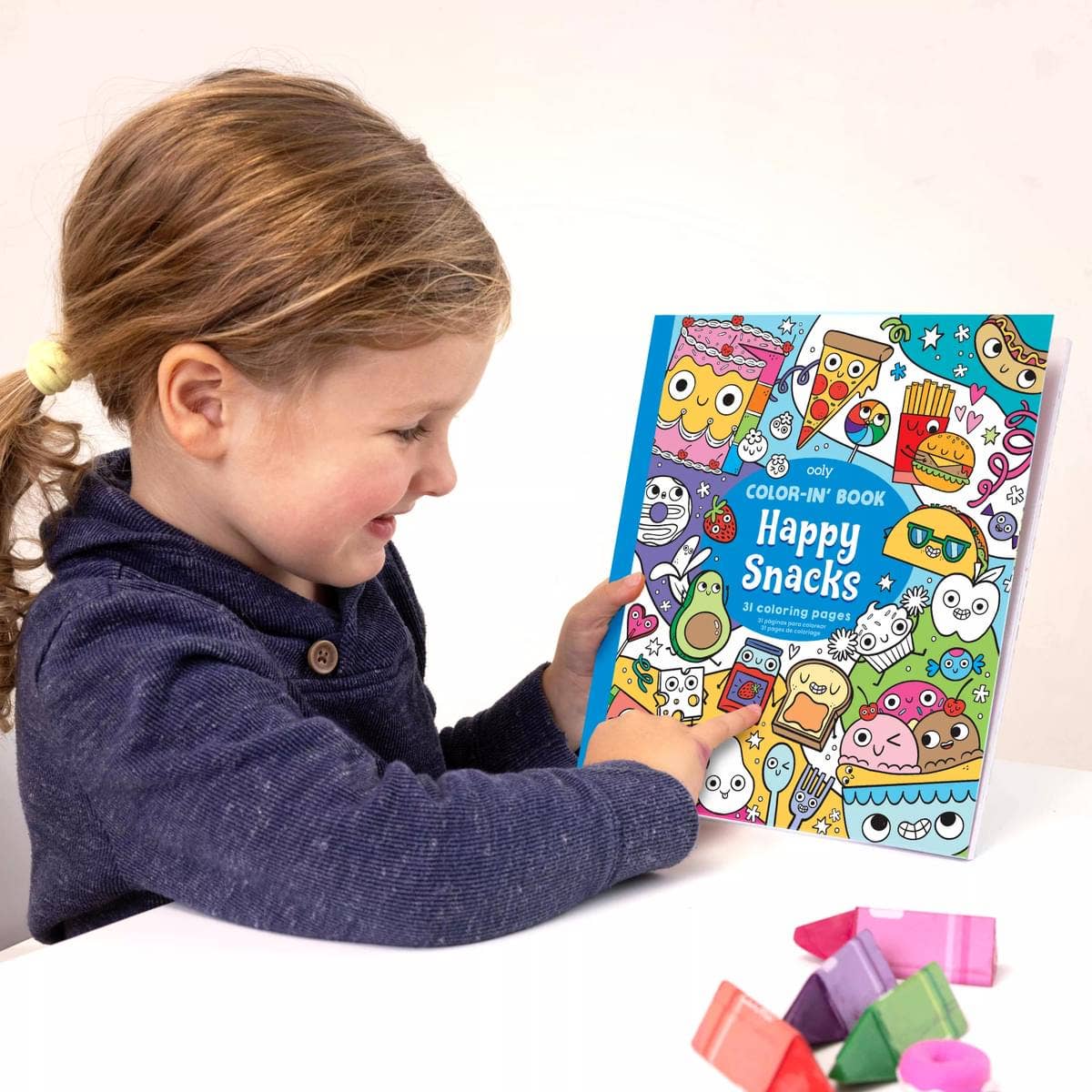 OOLY - 118 - 306 - Color - in' Book: Happy Snacks Coloring Book OOLY - enjoykidsus