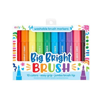 OOLY - Big Bright Brush Markers - set of 10 OOLY - enjoykidsus