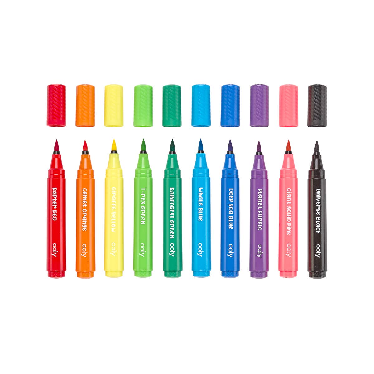 OOLY - Big Bright Brush Markers - set of 10 OOLY - enjoykidsus