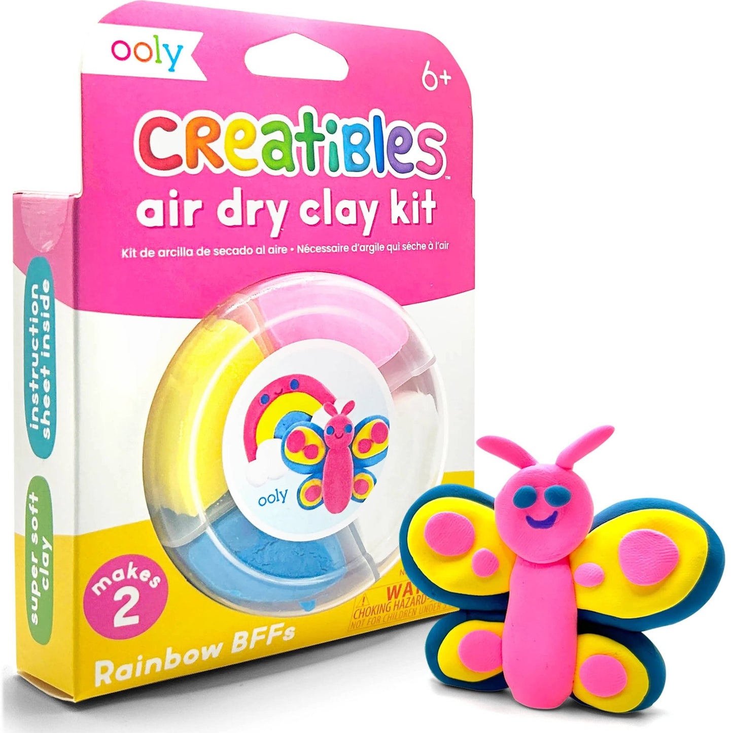 OOLY - Creatibles D.I.Y. Air - Dry Clay Kit: Rainbow BFFs (Set of 4) OOLY - enjoykidsus