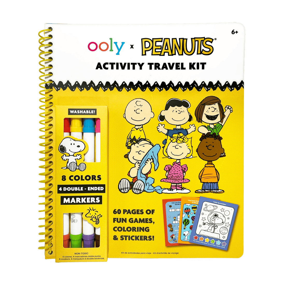 OOLY x Peanuts Activity Travel Kit &amp; Double - Ended Markers OOLY
