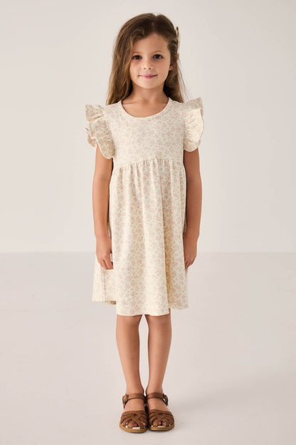 Organic Cotton Ada Dress - Rosalie Floral Mauve Jamie Kay - enjoykidsus