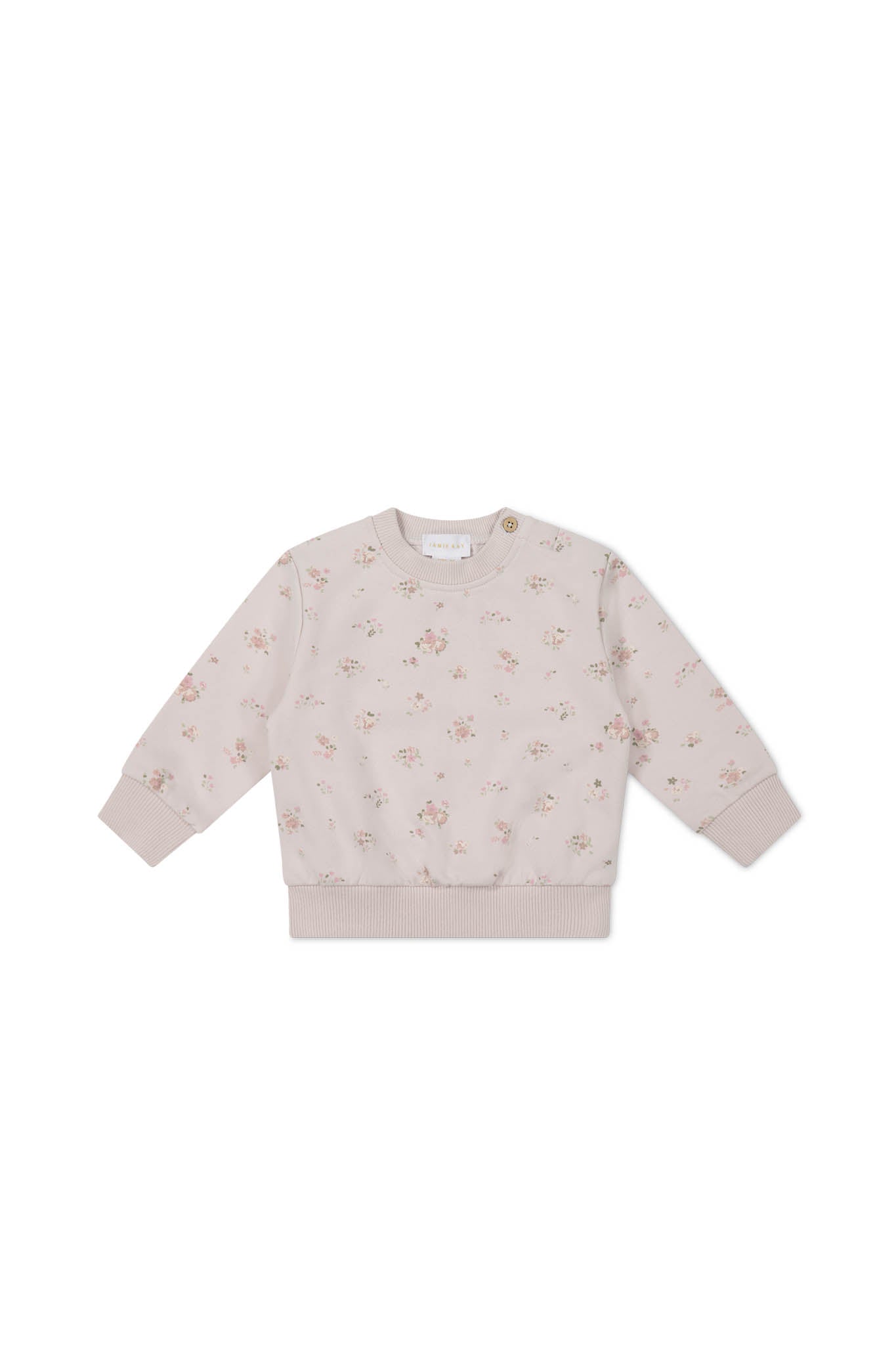 Organic Cotton Aubrey Sweatshirt - Petite Fleur Violet Jamie Kay - enjoykidsus