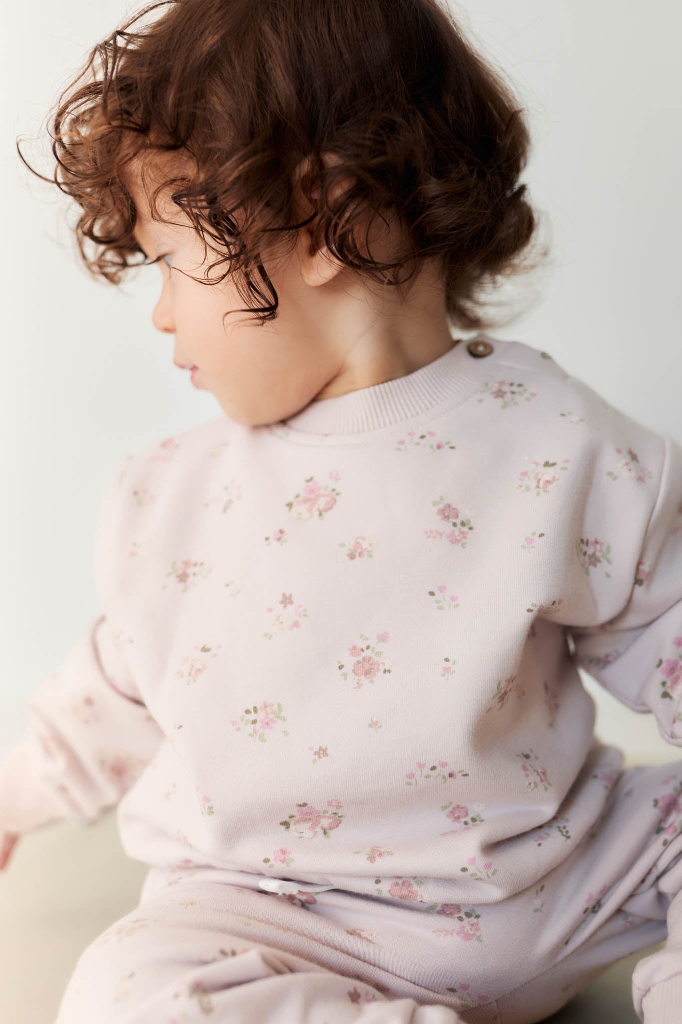 Organic Cotton Aubrey Sweatshirt - Petite Fleur Violet Jamie Kay - enjoykidsus