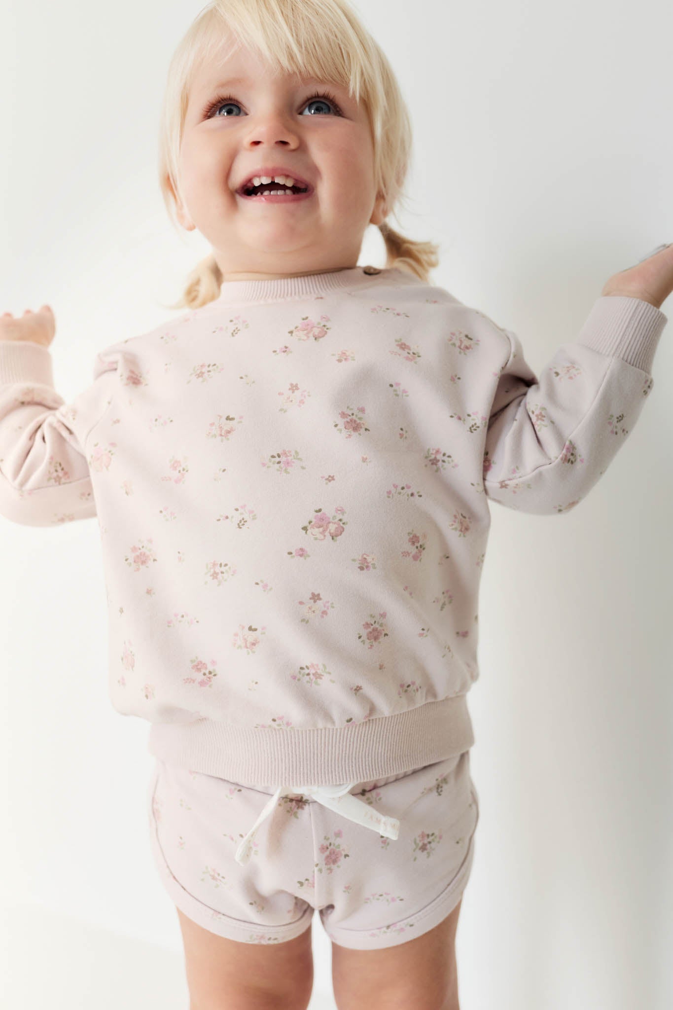 Organic Cotton Aubrey Sweatshirt - Petite Fleur Violet Jamie Kay - enjoykidsus