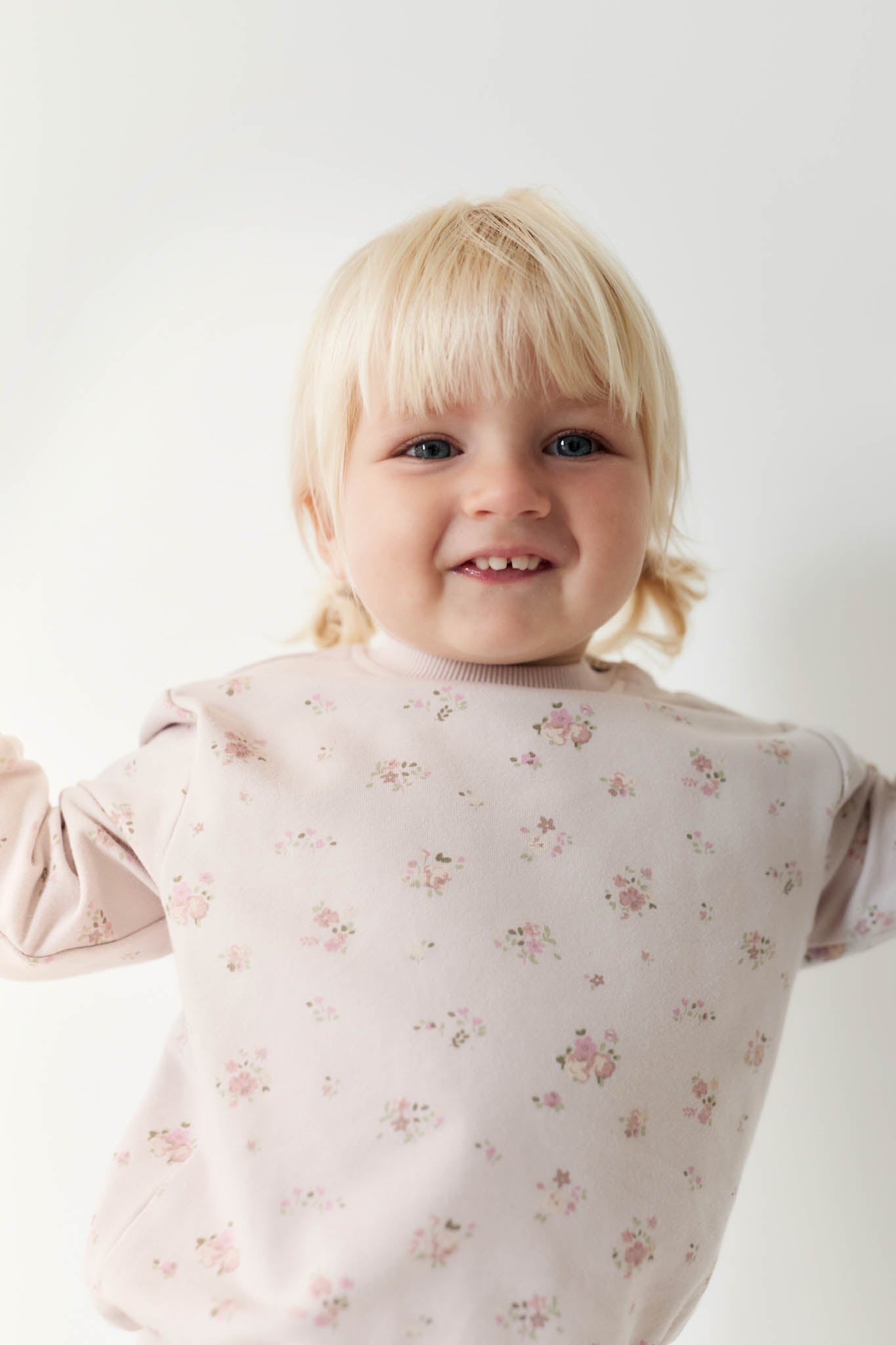 Organic Cotton Aubrey Sweatshirt - Petite Fleur Violet Jamie Kay - enjoykidsus