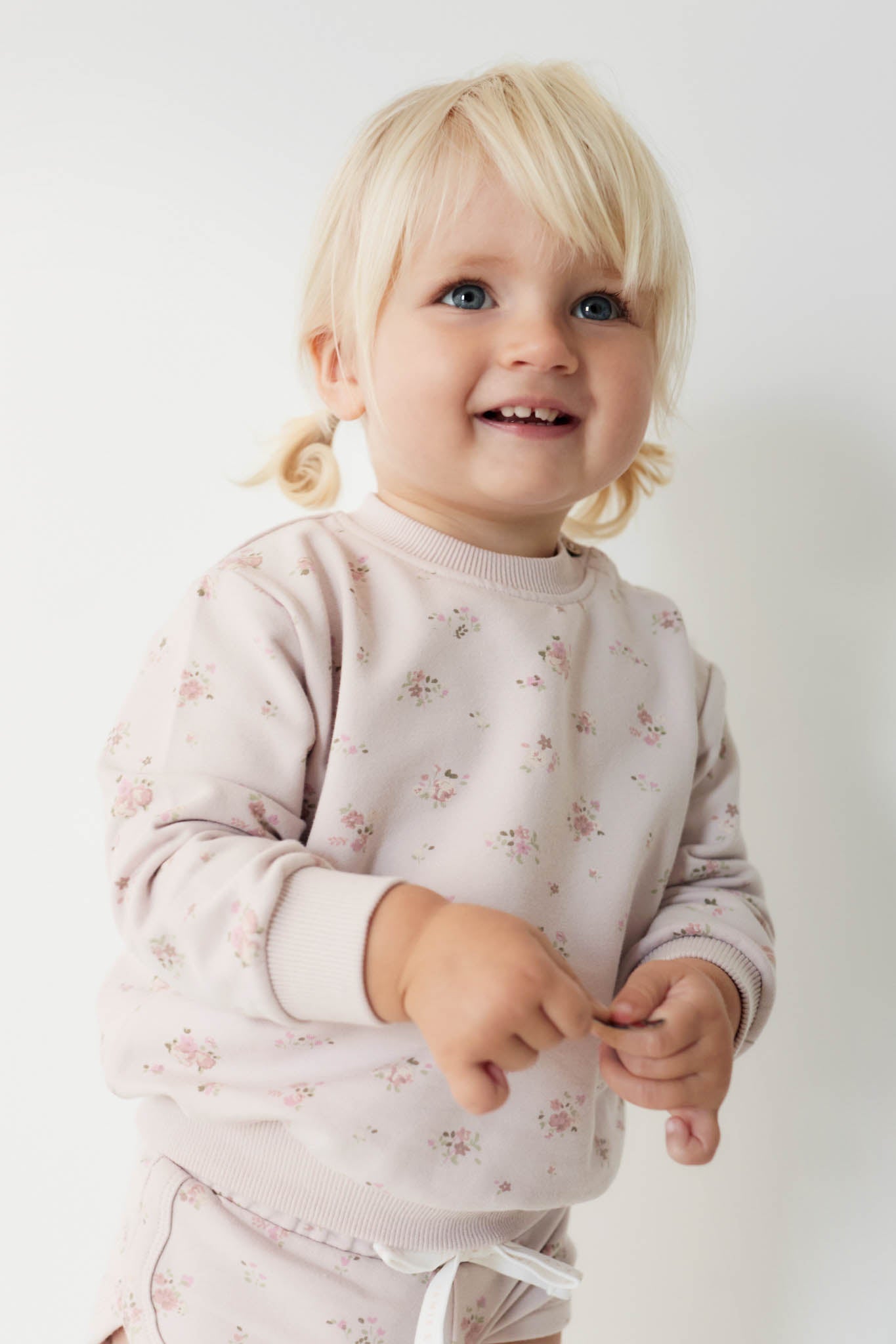 Organic Cotton Aubrey Sweatshirt - Petite Fleur Violet Jamie Kay - enjoykidsus