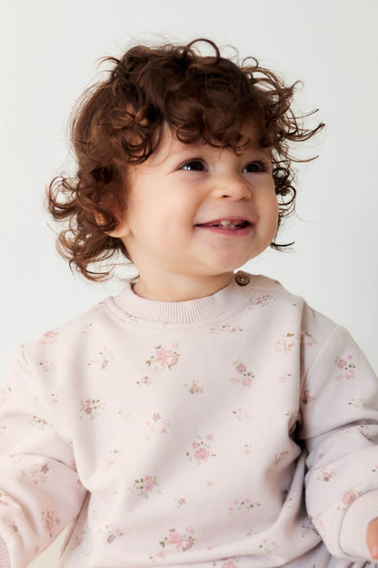 Organic Cotton Aubrey Sweatshirt - Petite Fleur Violet Jamie Kay - enjoykidsus