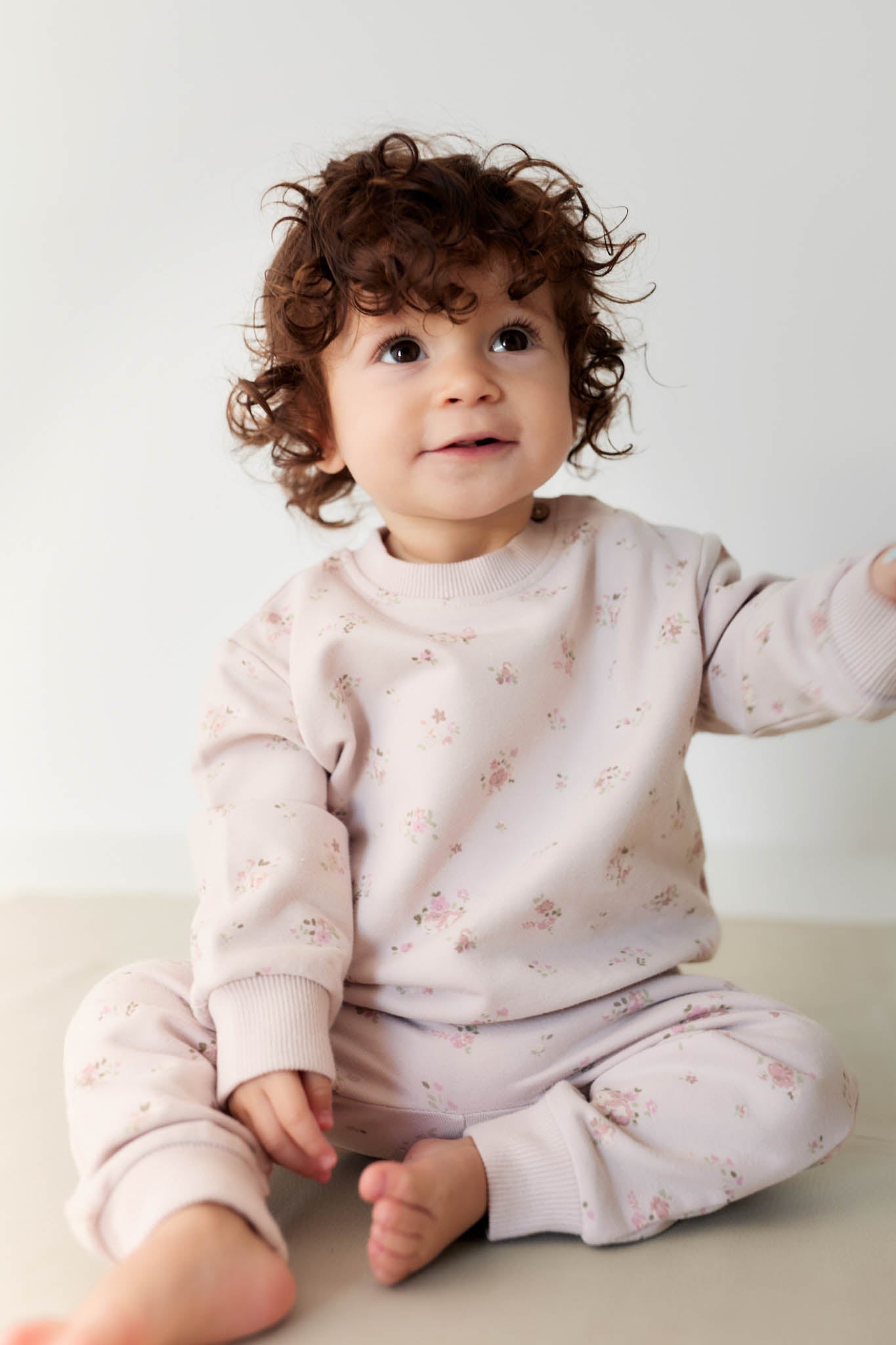 Organic Cotton Aubrey Sweatshirt - Petite Fleur Violet Jamie Kay - enjoykidsus