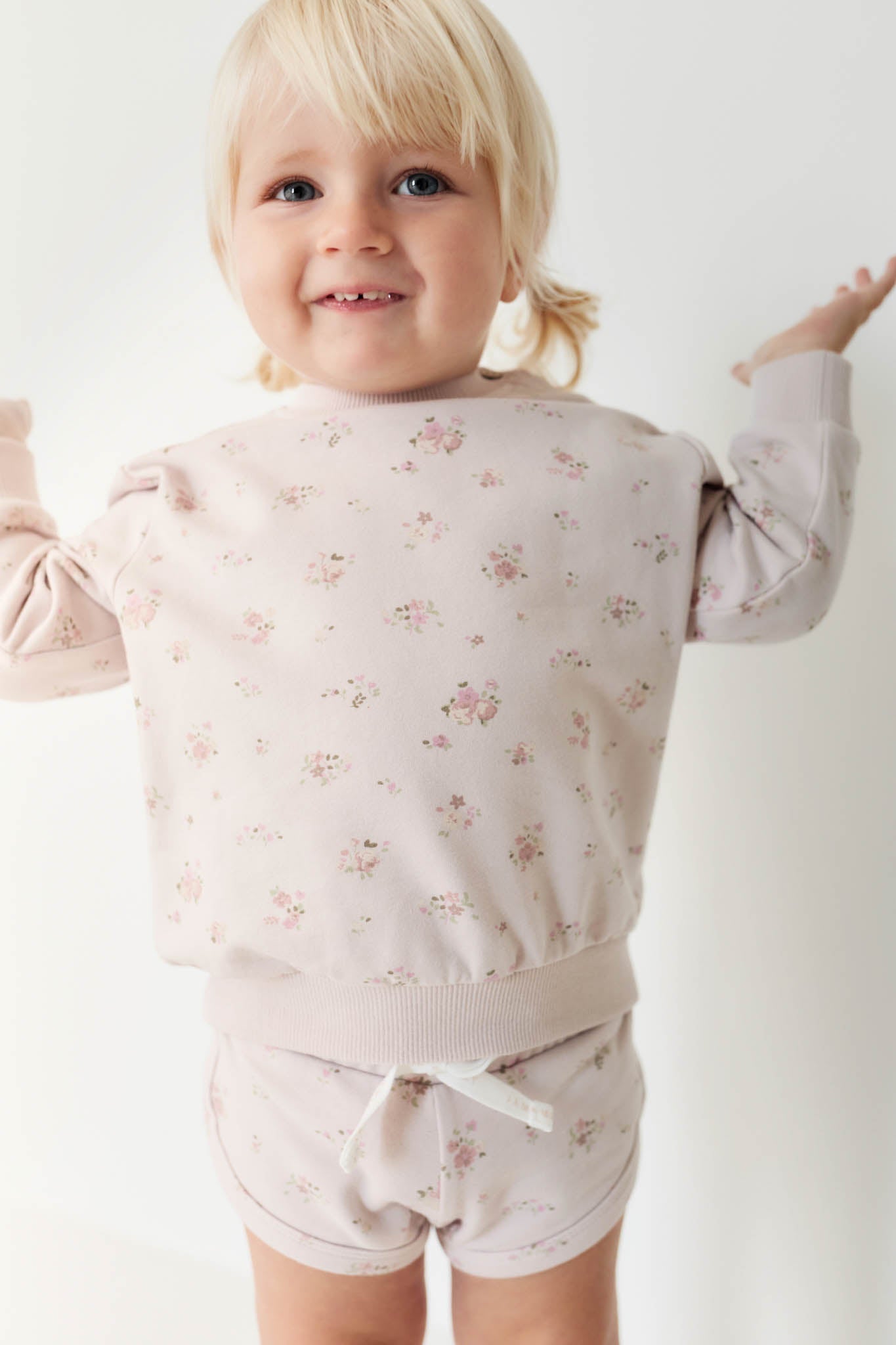 Organic Cotton Aubrey Sweatshirt - Petite Fleur Violet Jamie Kay - enjoykidsus