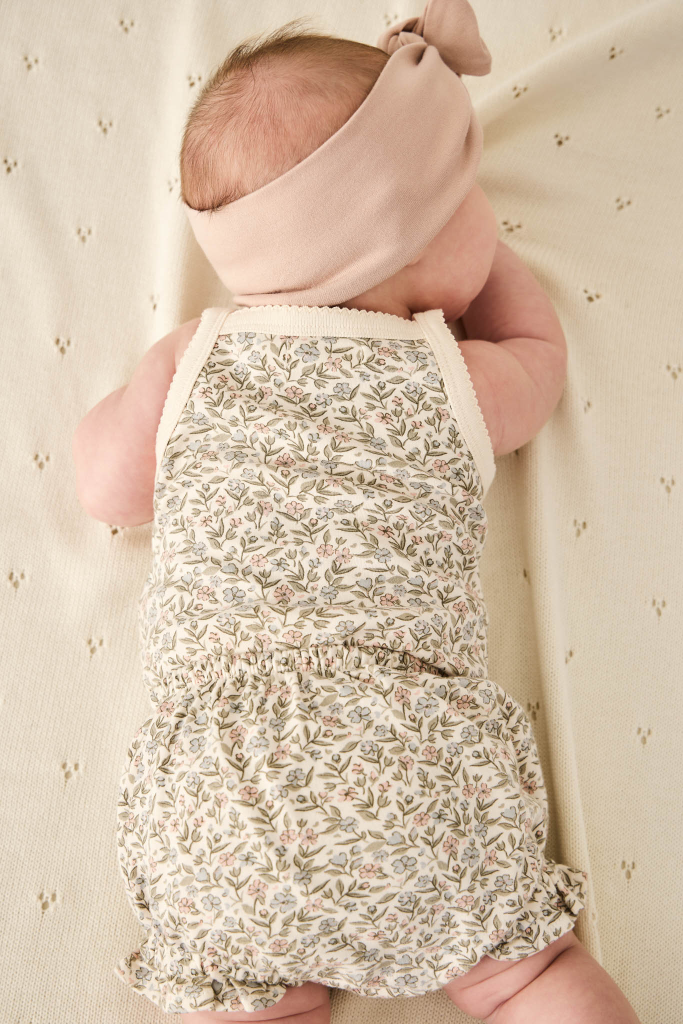 Organic Cotton Bridget Singlet Bodysuit - Ariella Eggnog Jamie Kay