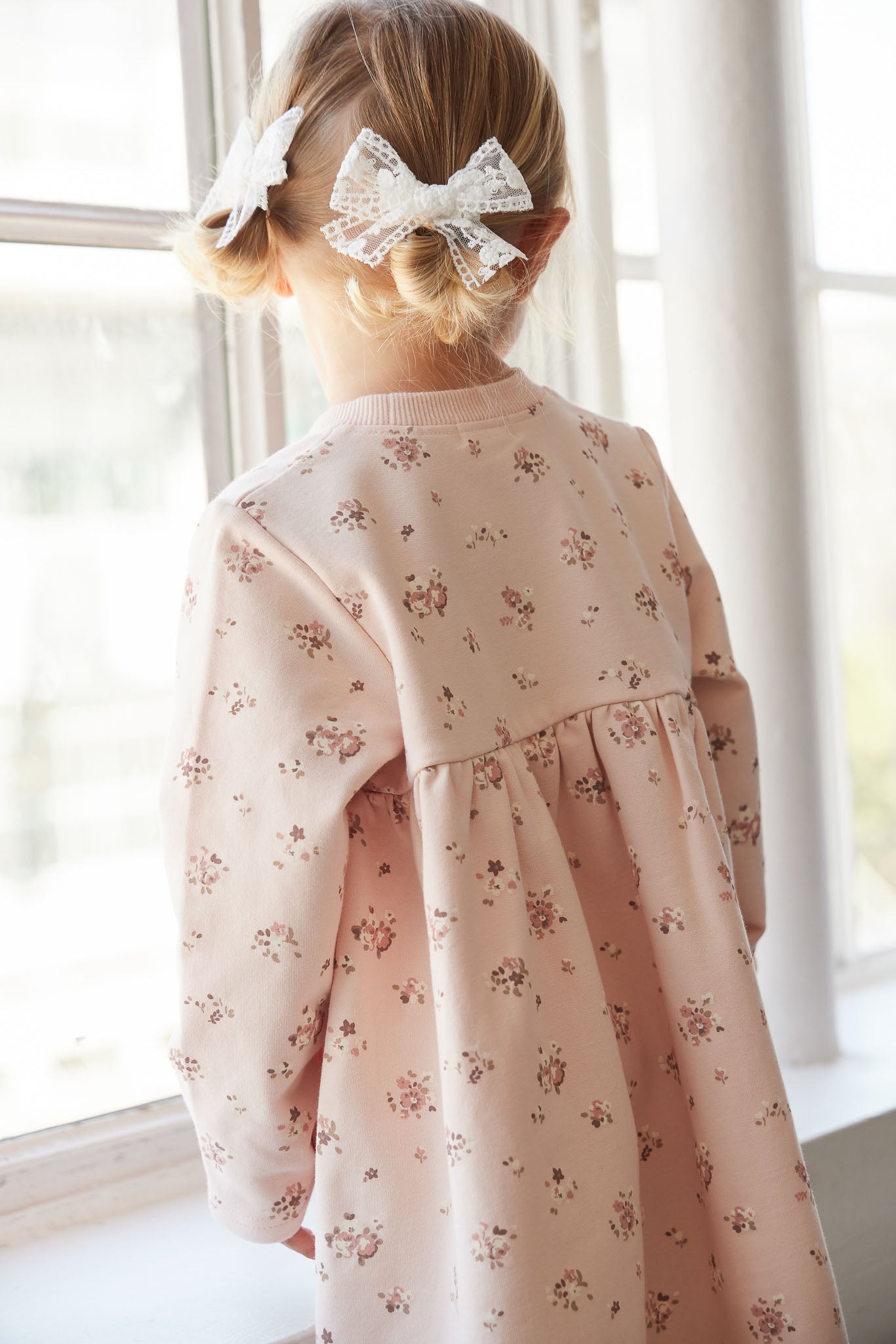 Organic Cotton Charlotte Dress - Petite Fleur Soft Peony Jamie Kay - enjoykidsus