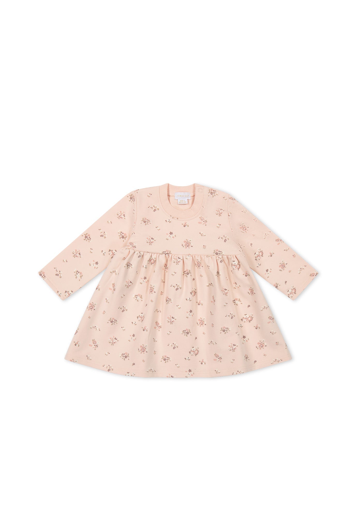 Organic Cotton Charlotte Dress - Petite Fleur Soft Peony Jamie Kay - enjoykidsus