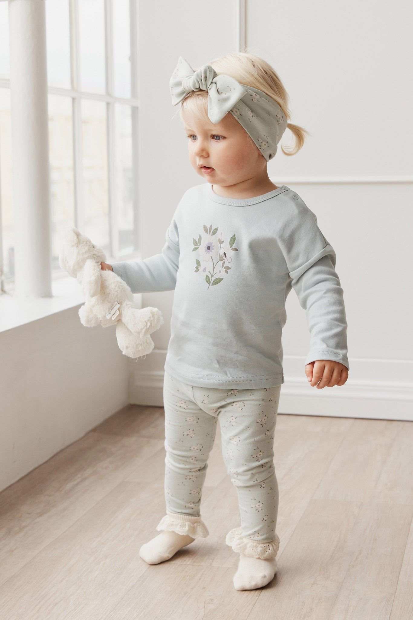 Organic Cotton Everyday Legging - Lulu Blue Jamie Kay - enjoykidsus