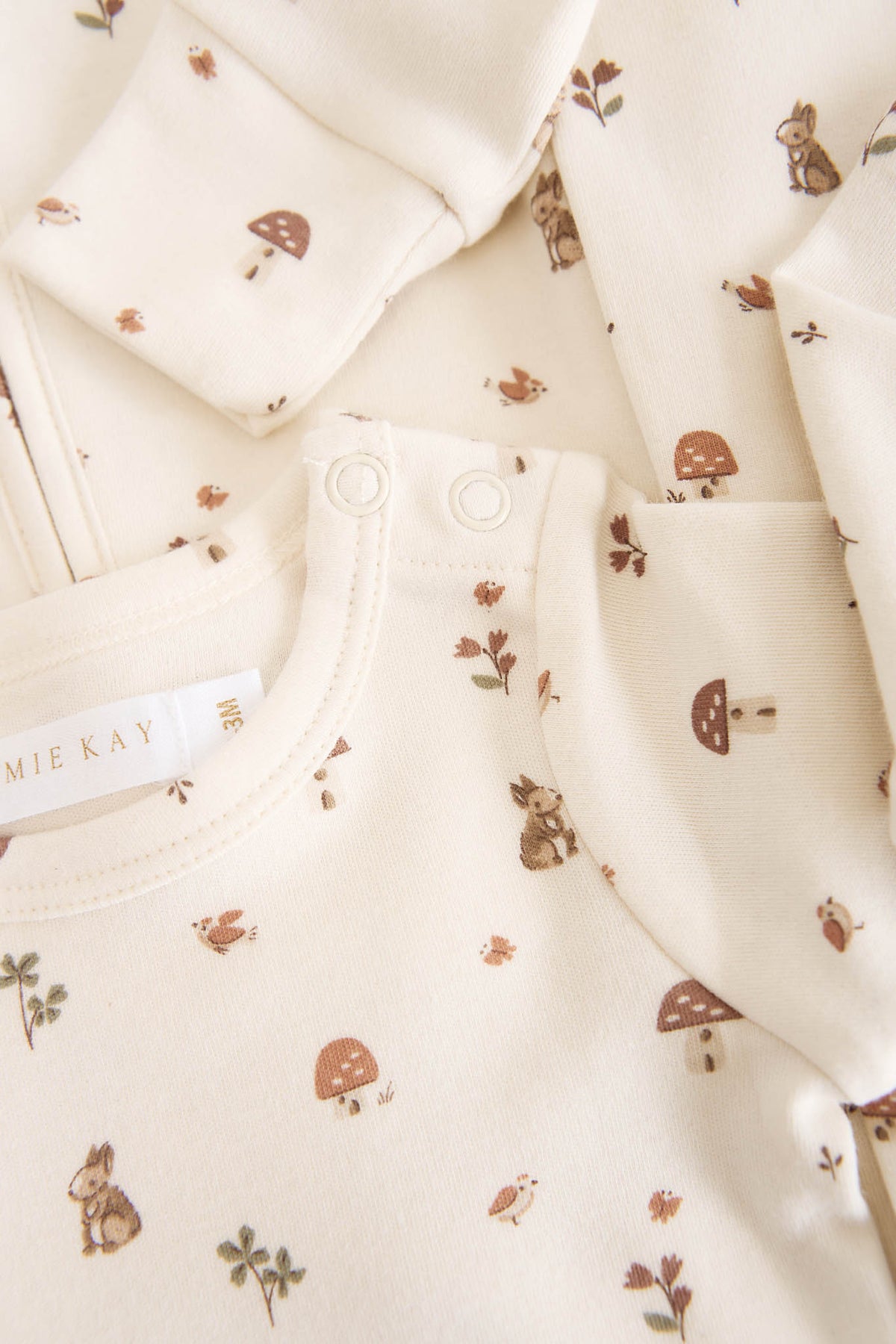 Organic Cotton Hudson Short Sleeve Bodysuit - Foraging Friends Jamie Kay