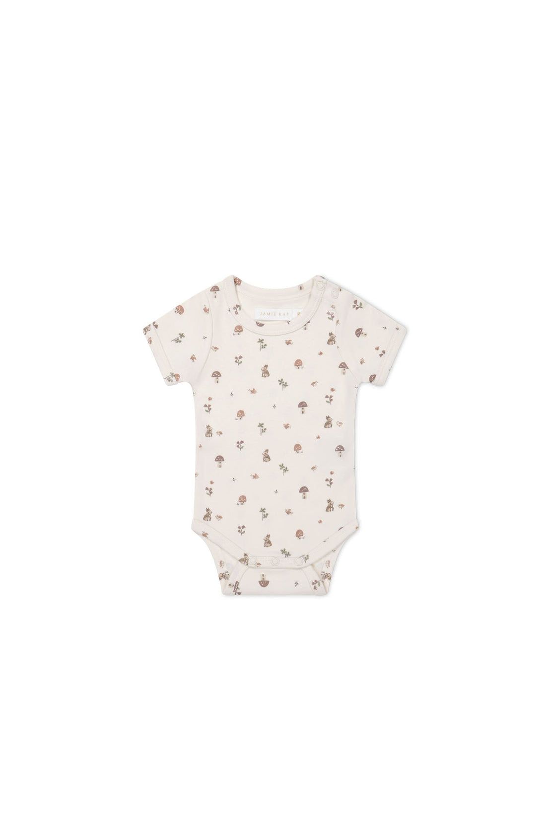 Organic Cotton Hudson Short Sleeve Bodysuit - Foraging Friends Jamie Kay
