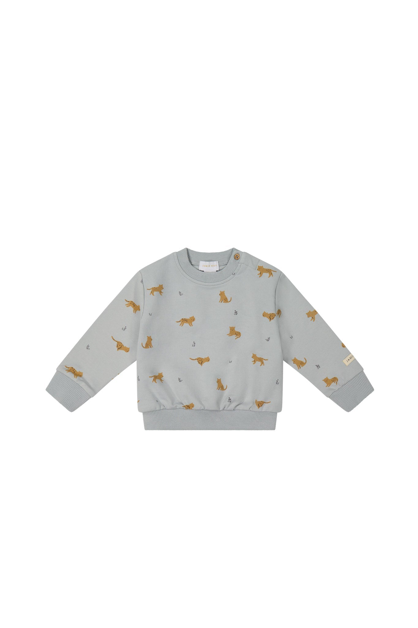 Organic Cotton Jalen Oversized Sweatshirt - Lenny Leopard Ocean Spray Jamie Kay - enjoykidsus