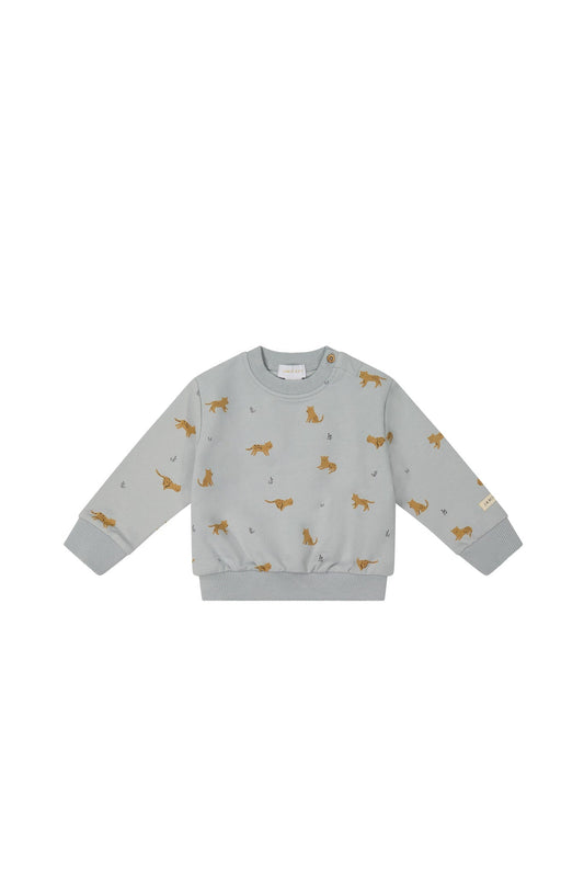 Organic Cotton Jalen Oversized Sweatshirt - Lenny Leopard Ocean Spray Jamie Kay - enjoykidsus