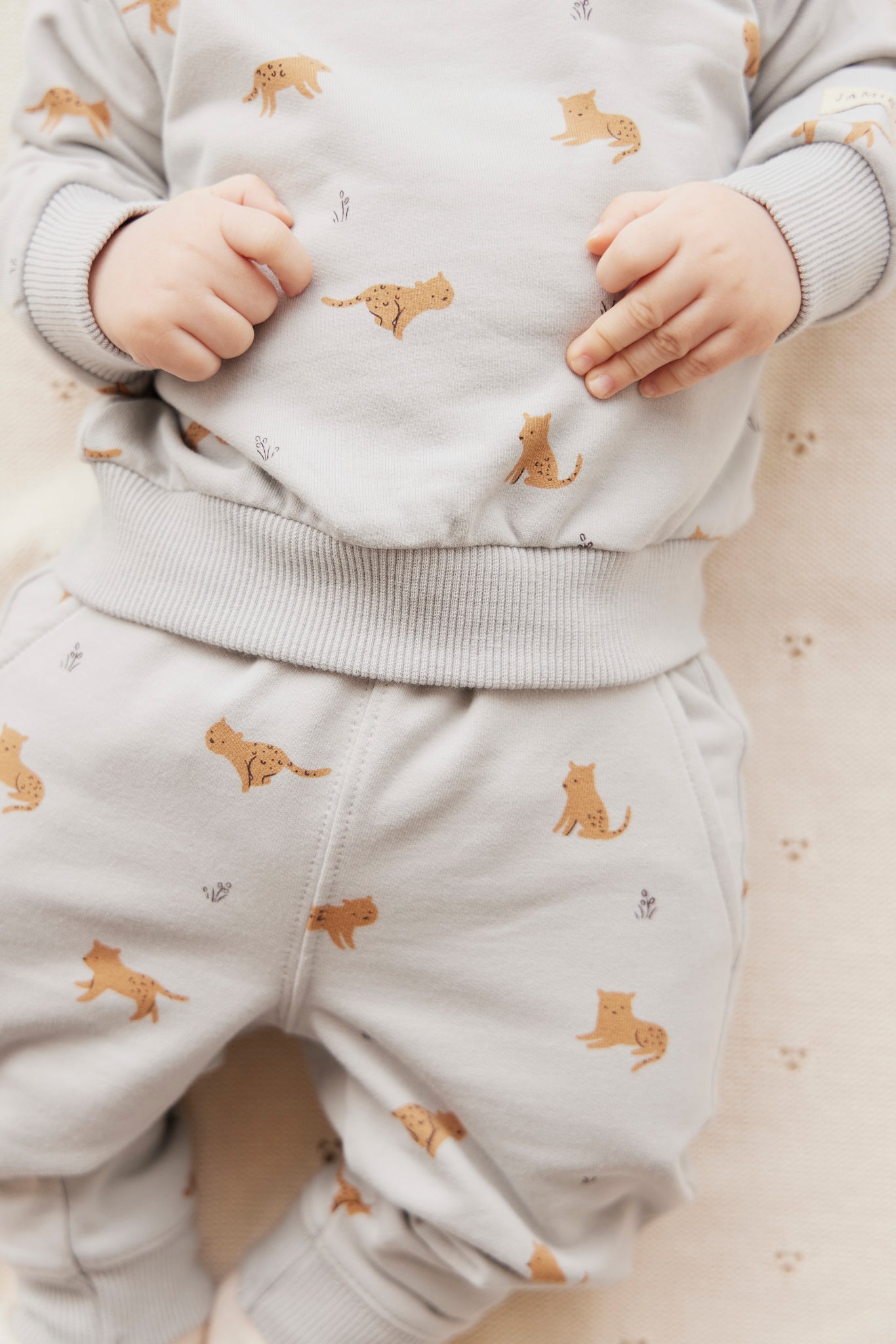 Jamie Kay Organic Cotton Jalen Track Pant - Lenny Leopard Ocean Spray Jamie Kay