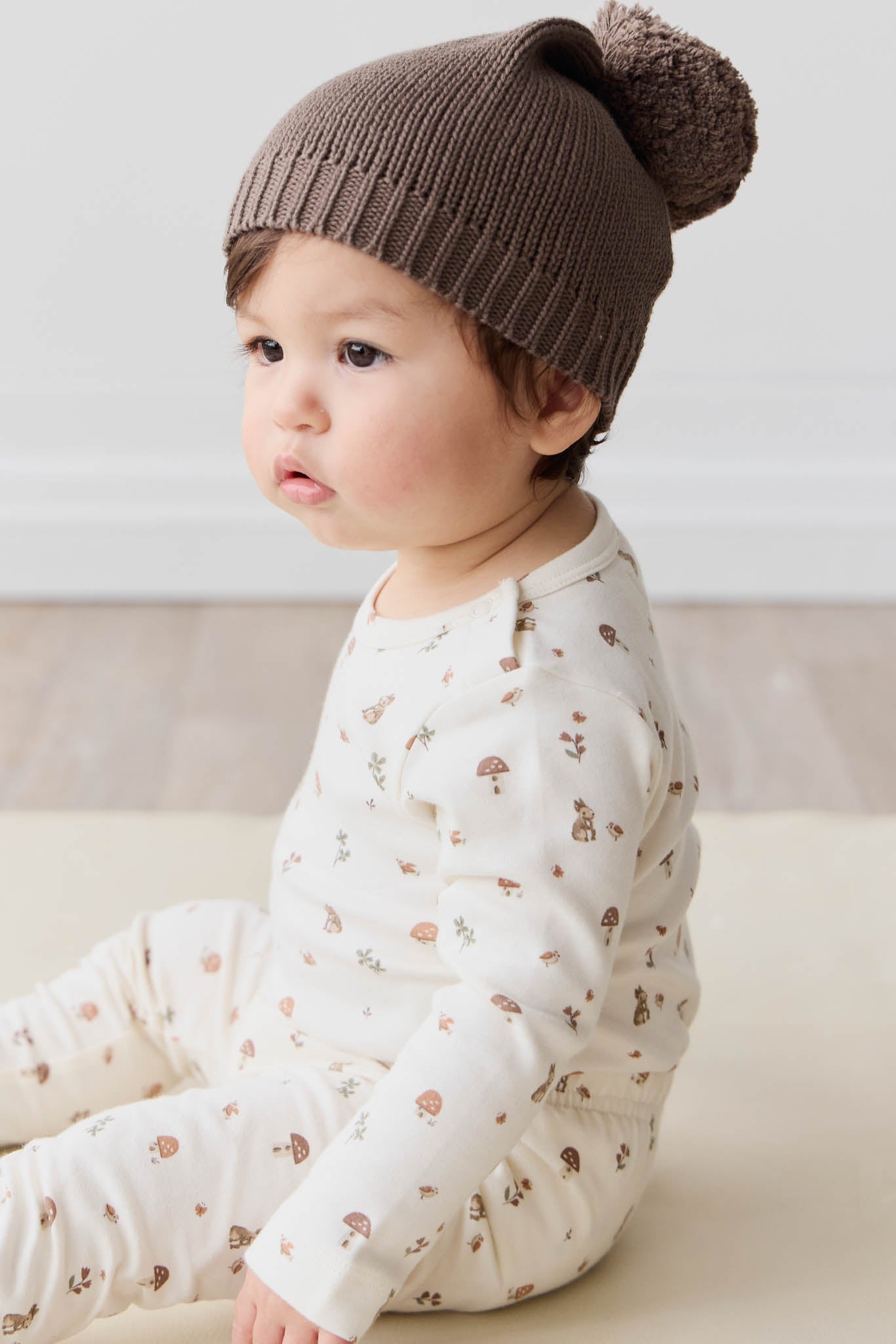 Organic Cotton Long Sleeve Bodysuit - Foraging Friends Jamie Kay