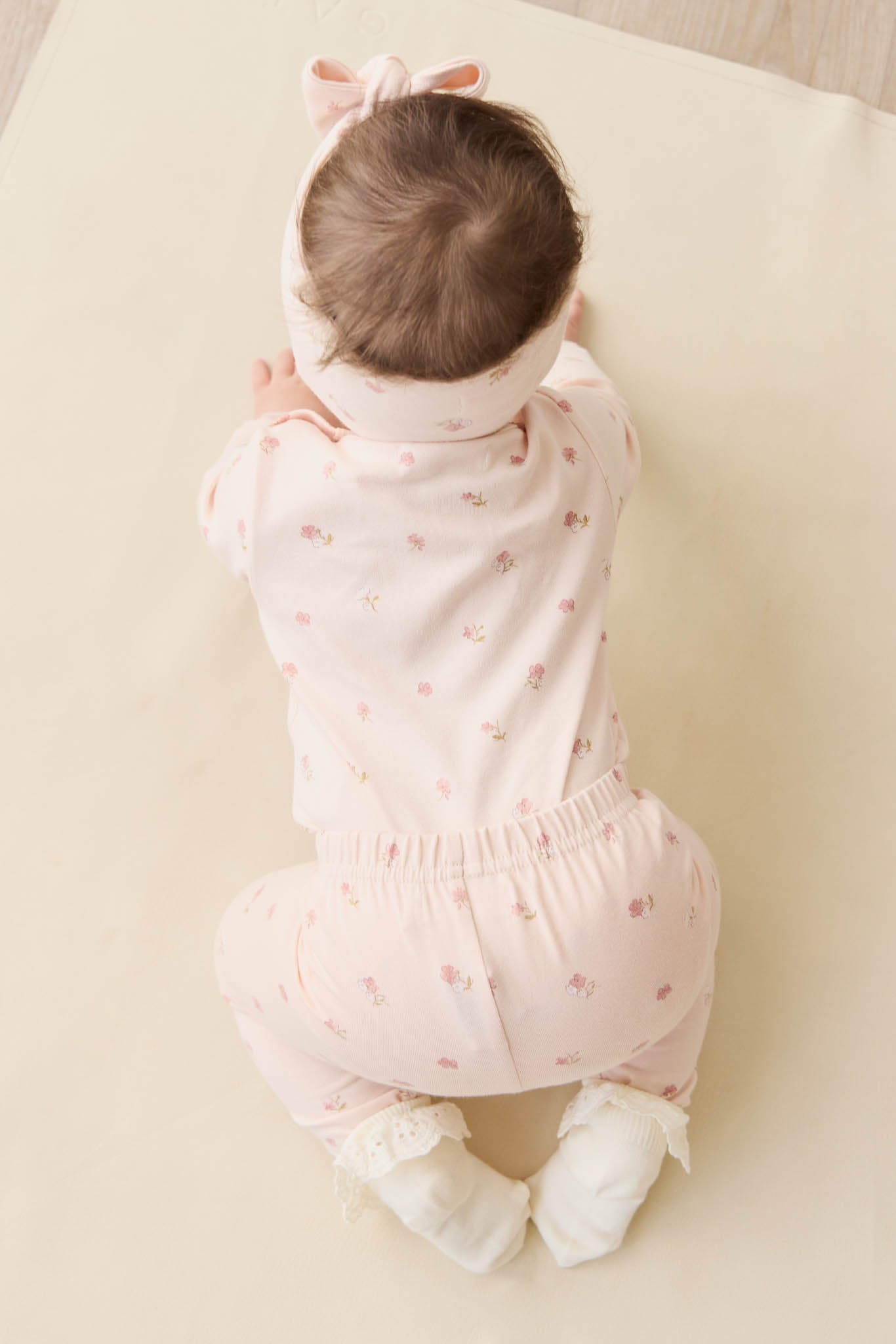 Organic Cotton Long Sleeve Bodysuit - Meredith Morganite Jamie Kay