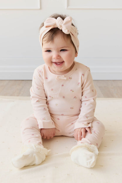 Organic Cotton Long Sleeve Bodysuit - Meredith Morganite Jamie Kay - enjoykidsus