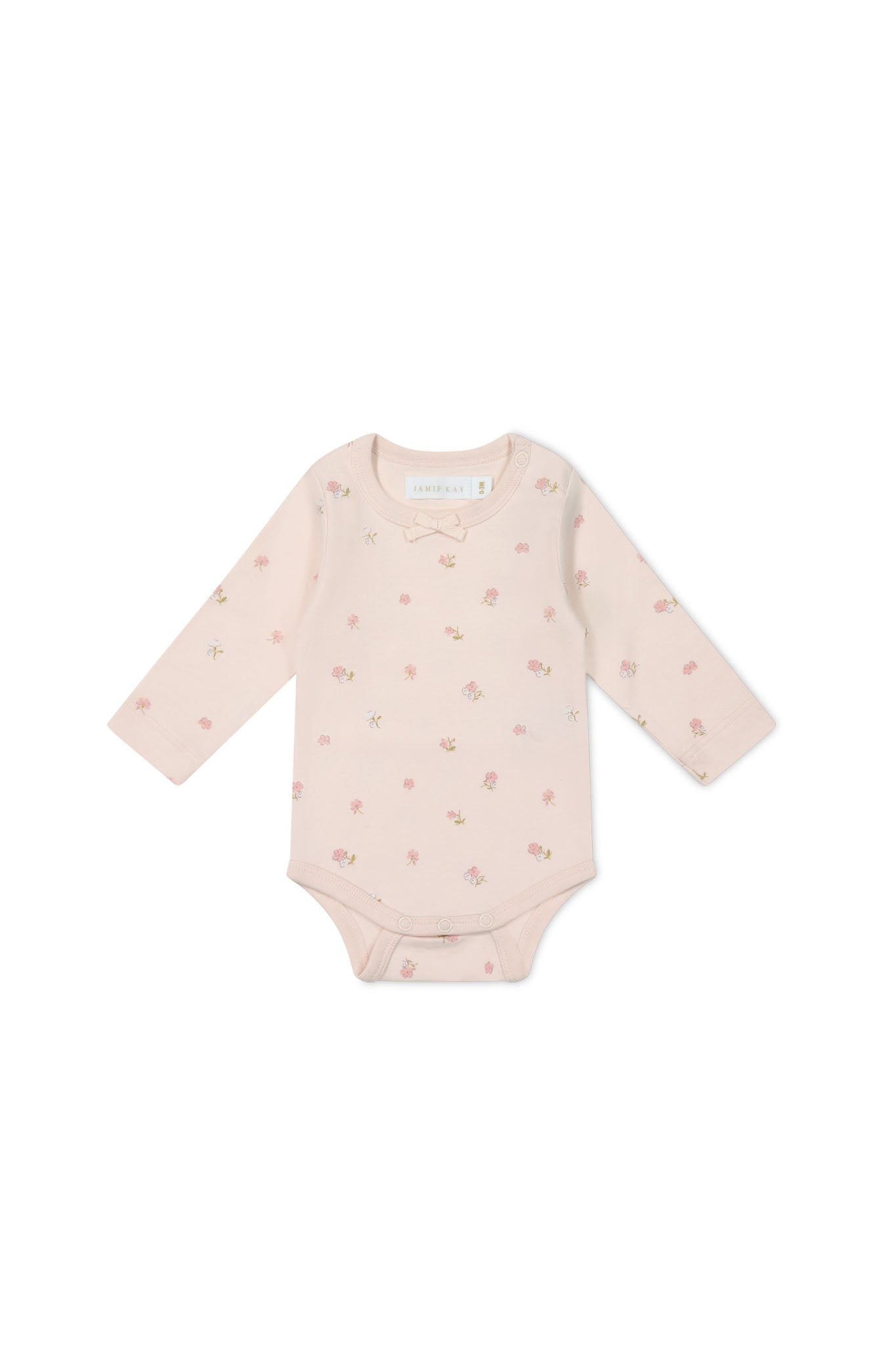 Organic Cotton Long Sleeve Bodysuit - Meredith Morganite Jamie Kay