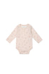 Organic Cotton Long Sleeve Bodysuit - Meredith Morganite Jamie Kay