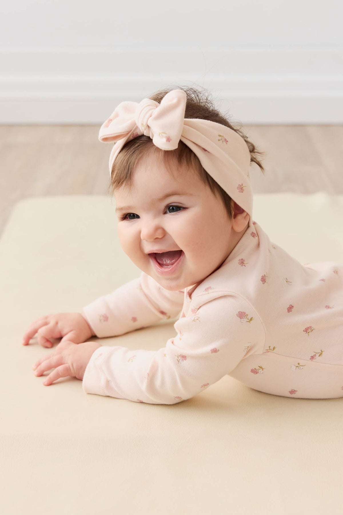 Organic Cotton Long Sleeve Bodysuit - Meredith Morganite Jamie Kay