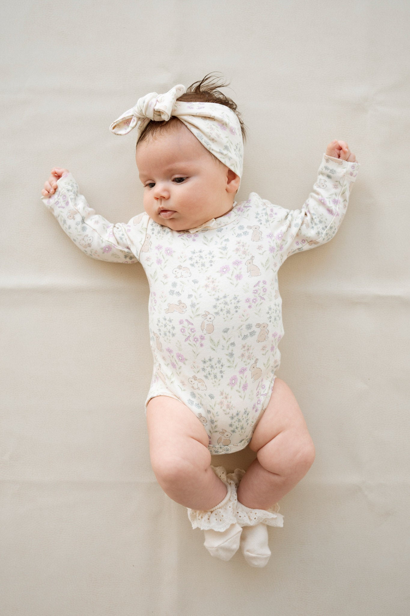 Organic Cotton Long Sleeve Bodysuit - Penny's Egg Hunt Jamie Kay - enjoykidsus