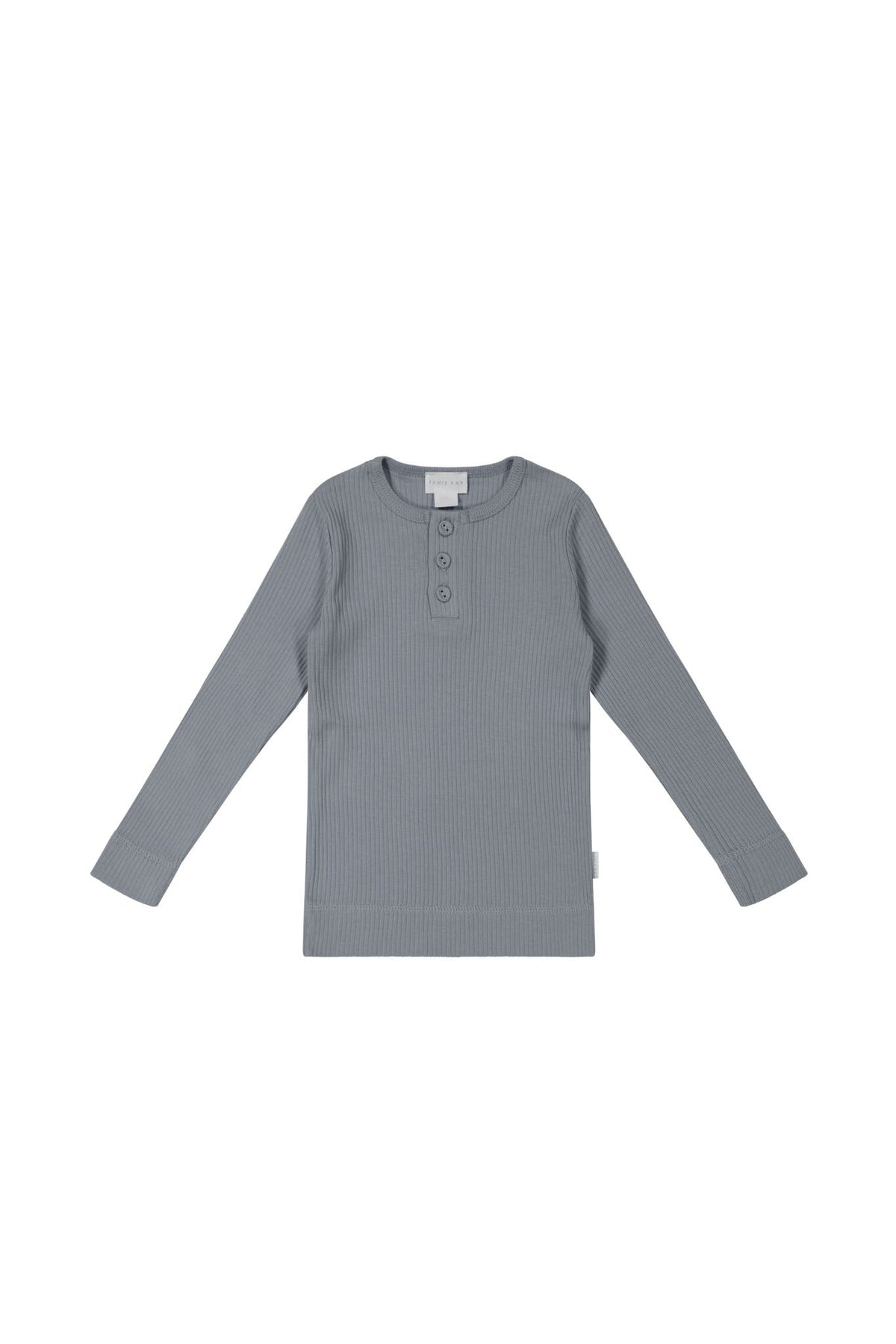 Organic Cotton Modal Long Sleeve Henley - Finch Jamie Kay