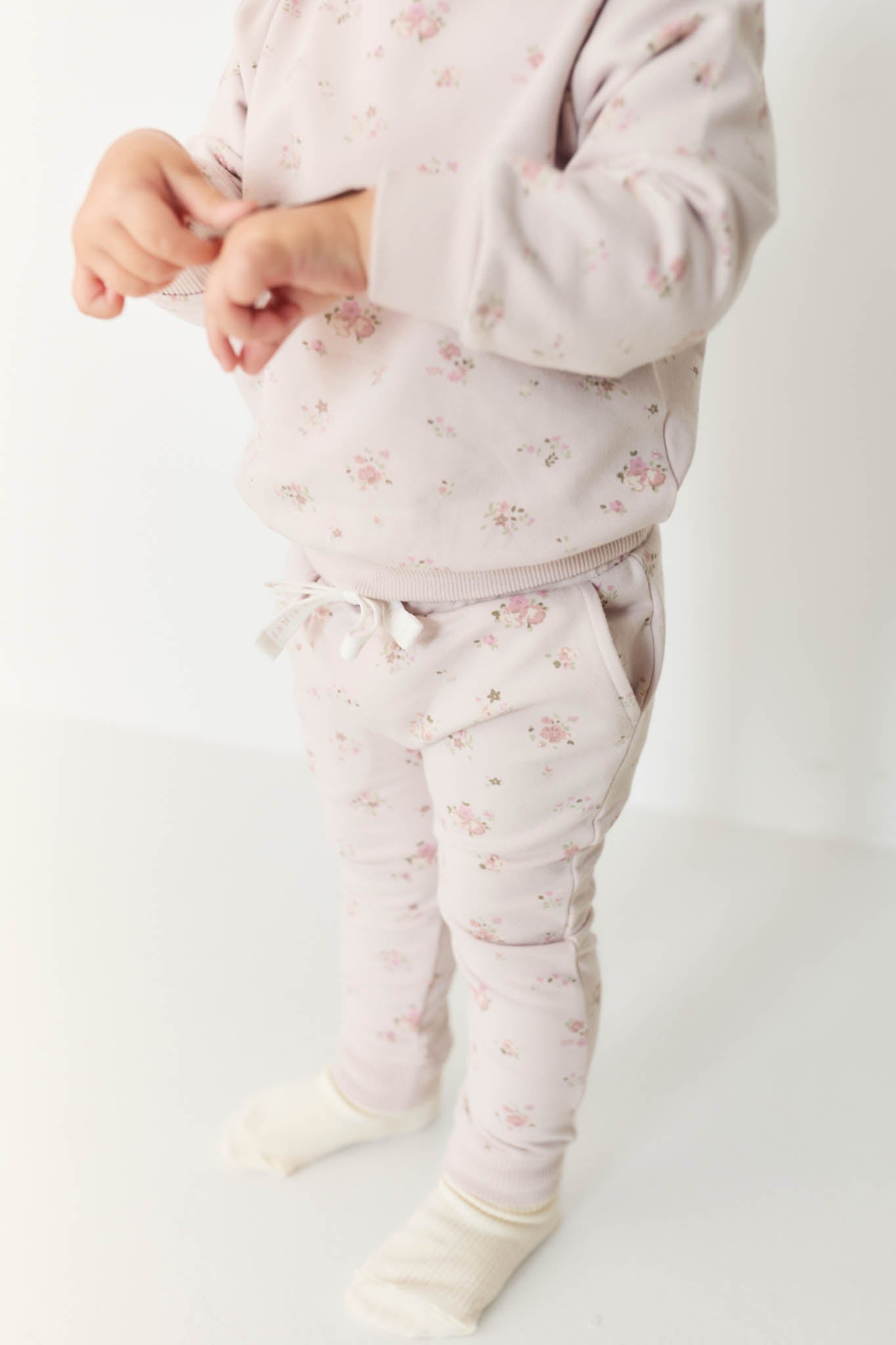 Organic Cotton Morgan Track Pant - Petite Fleur Violet Jamie Kay - enjoykidsus