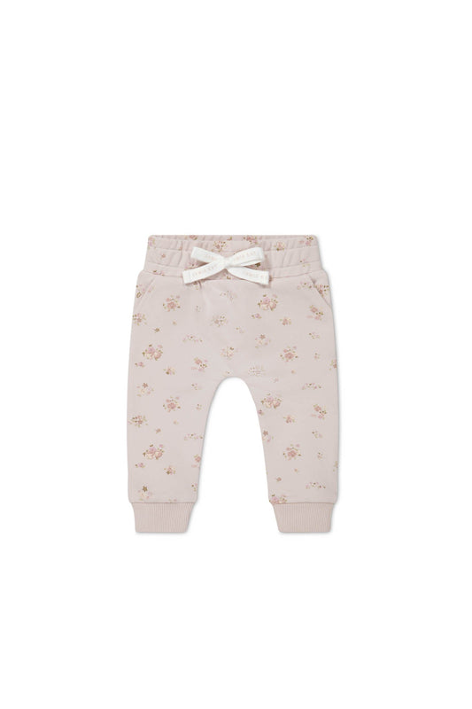 Organic Cotton Morgan Track Pant - Petite Fleur Violet Jamie Kay - enjoykidsus