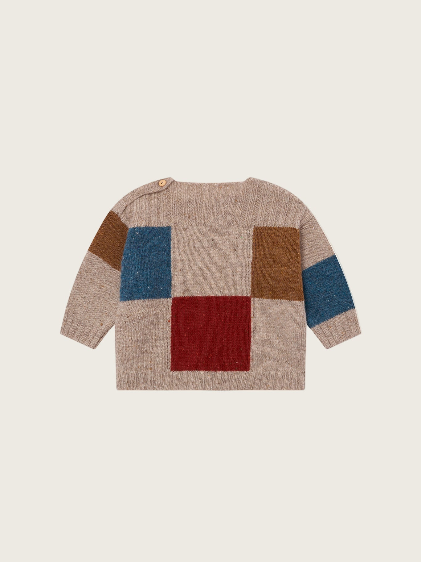 Organic Zoo Block Patchwork Wool Jumper Organic Zoo