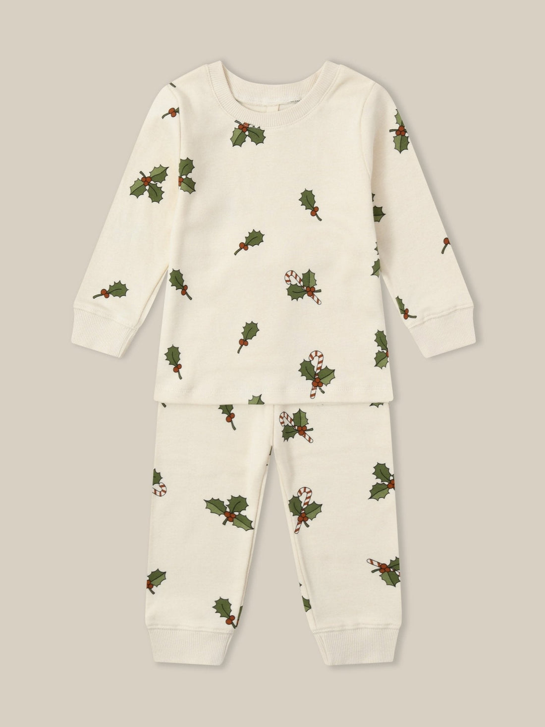 Organic Zoo Christmas Holly Slim Pyjamas Organic Zoo