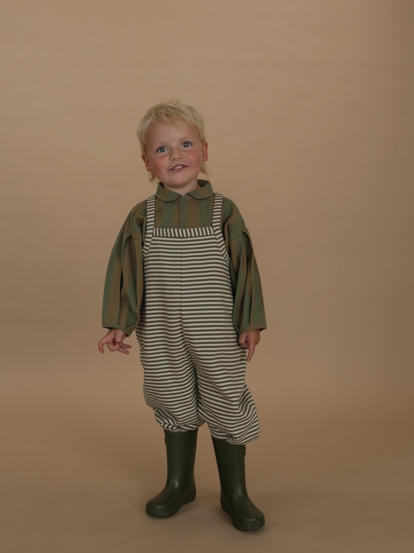 Organic Zoo Fern Stripes Dungarees Organic Zoo