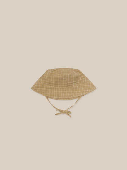 Organic Zoo Grid Check Wheat Bucket Sun Hat Organic Zoo