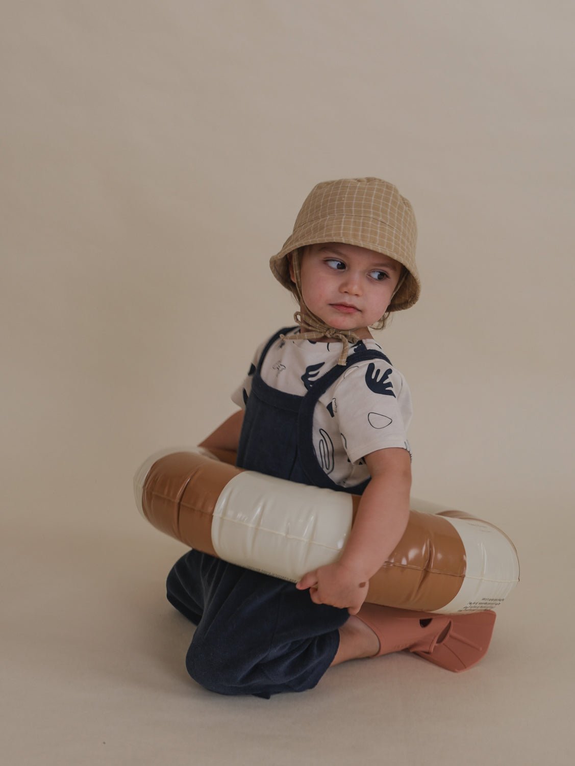 Organic Zoo Grid Check Wheat Bucket Sun Hat Organic Zoo