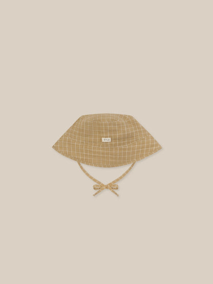 Organic Zoo Grid Check Wheat Bucket Sun Hat Organic Zoo
