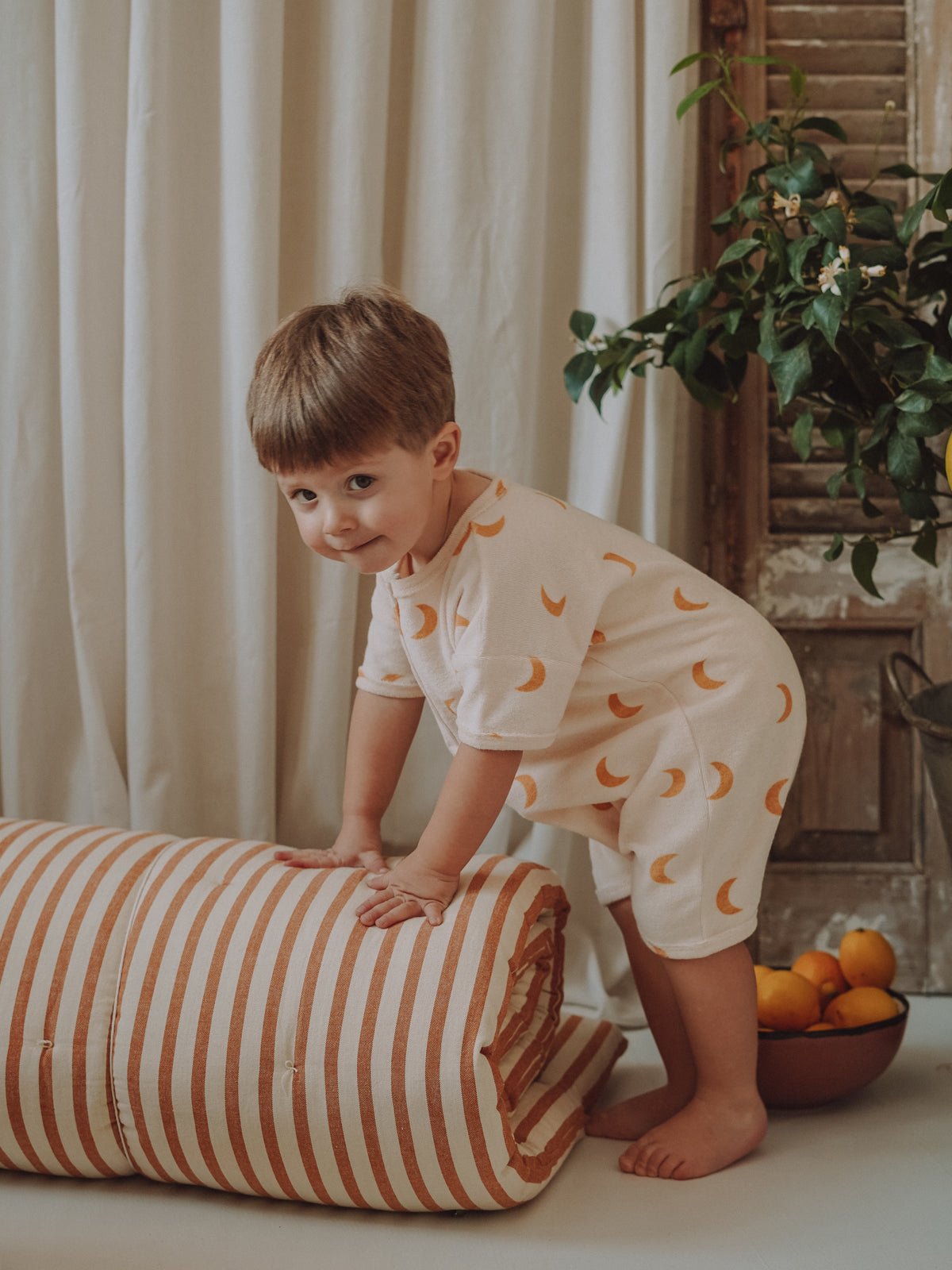 Organic Zoo Honey Midnight Terry Beach Romper Organic Zoo