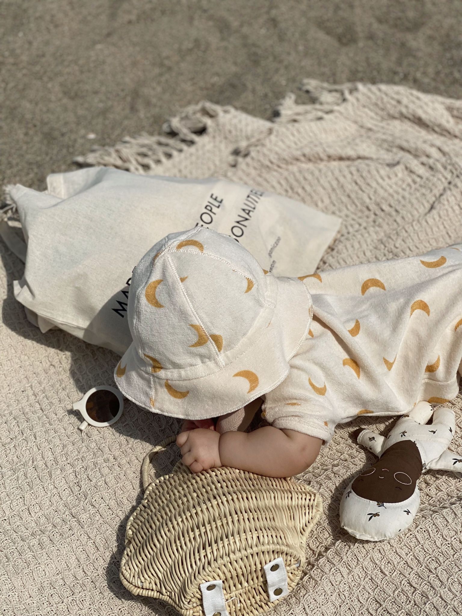 Organic Zoo Honey Midnight Terry Beach Romper Organic Zoo