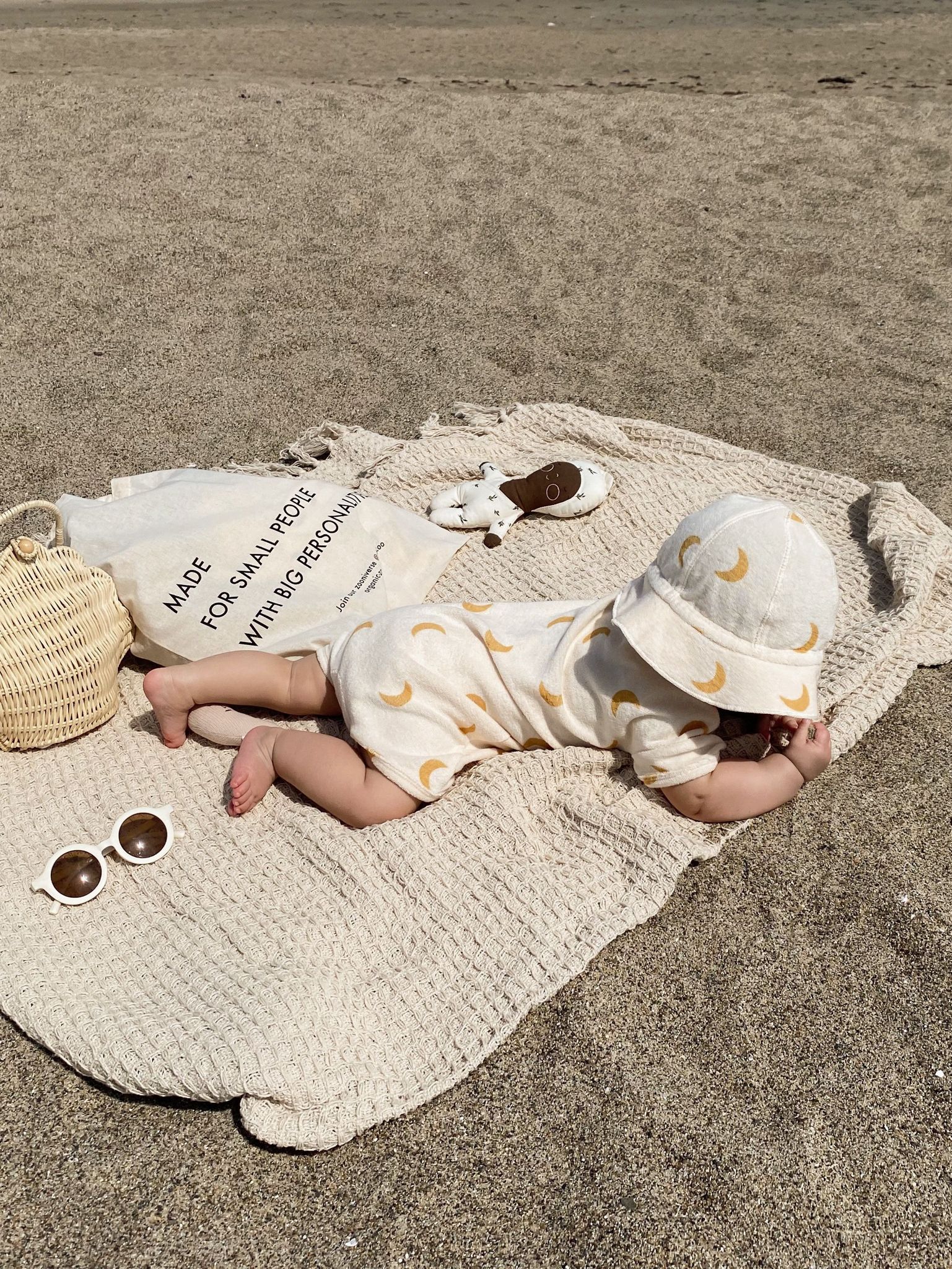Organic Zoo Honey Midnight Terry Beach Romper Organic Zoo