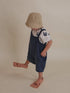 Organic Zoo Navy Terry Cropped Dungarees Organic Zoo
