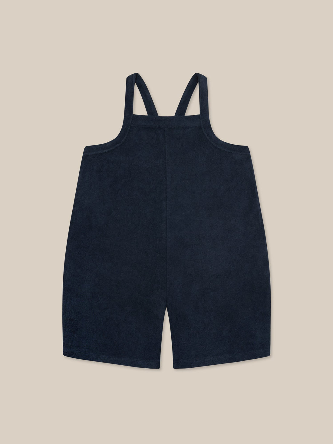 Organic Zoo Navy Terry Cropped Dungarees Organic Zoo
