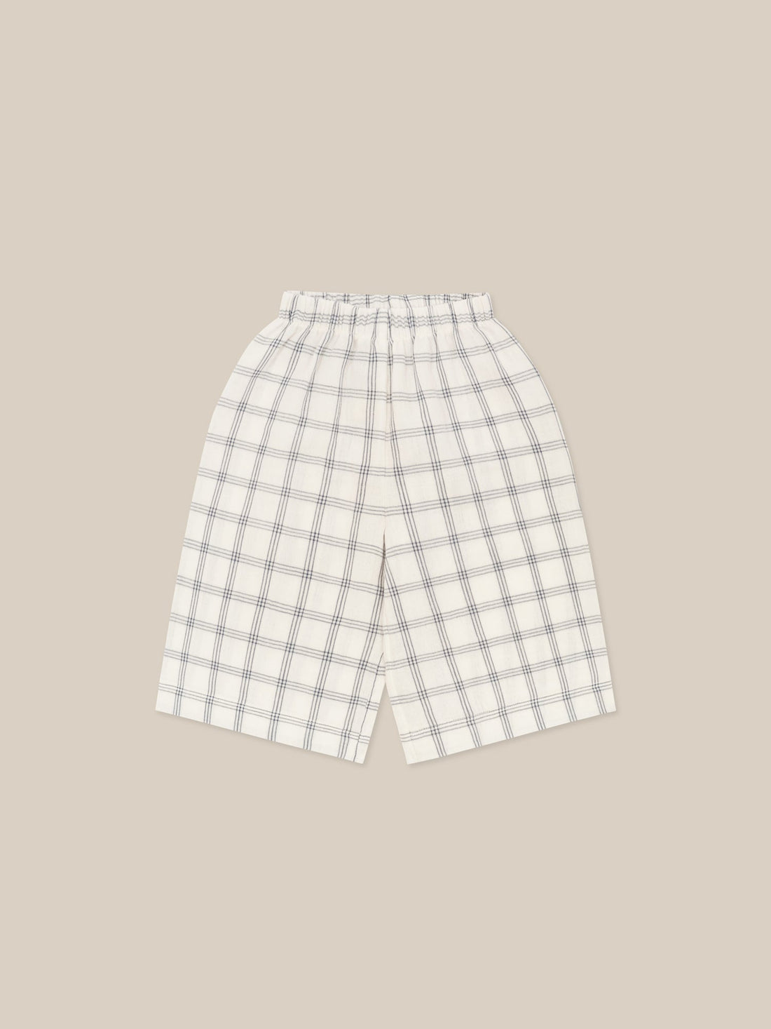 Organic Zoo Navy Window Check Wide Leg Pants Organic Zoo