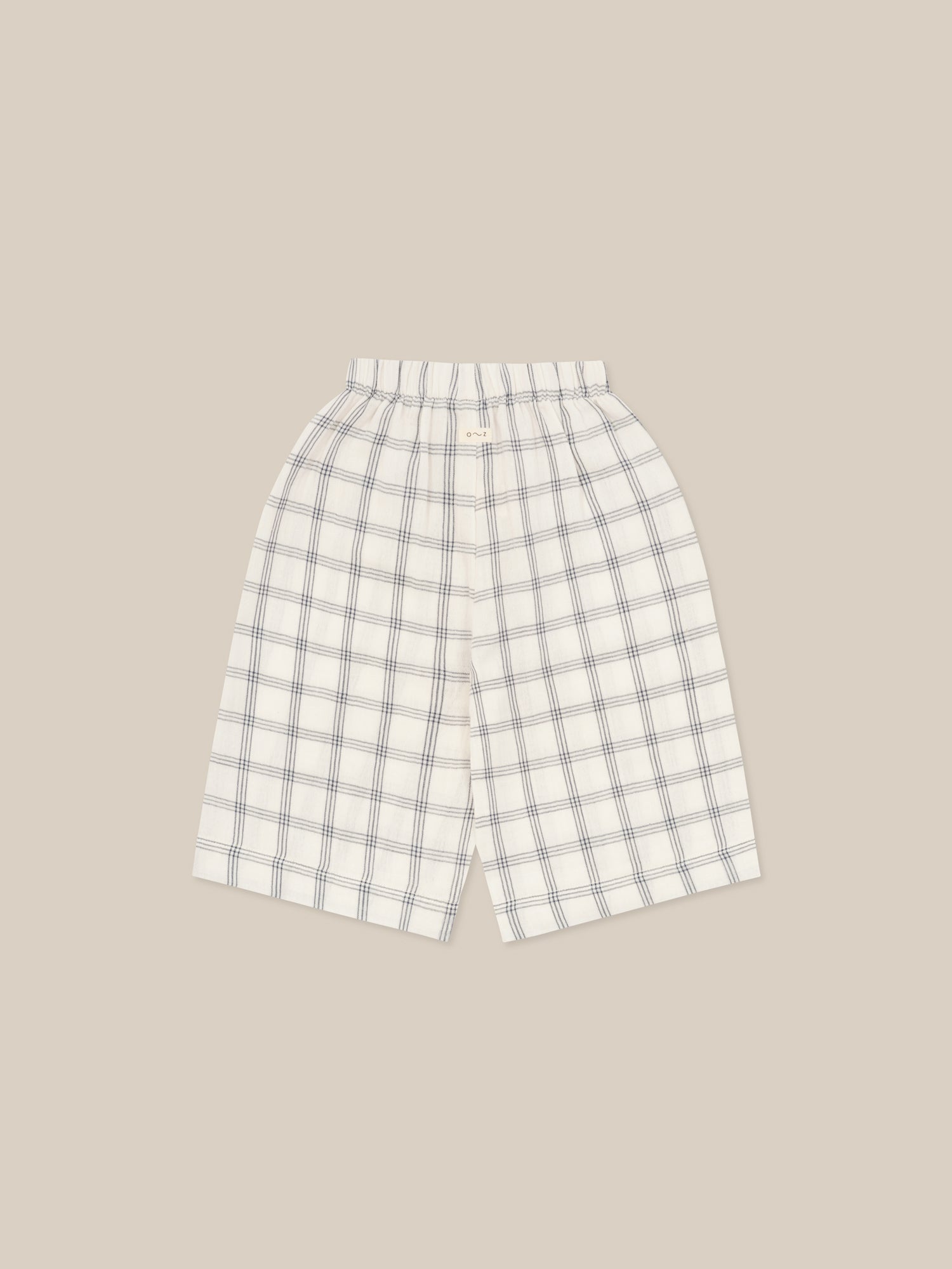 Organic Zoo Navy Window Check Wide Leg Pants Organic Zoo