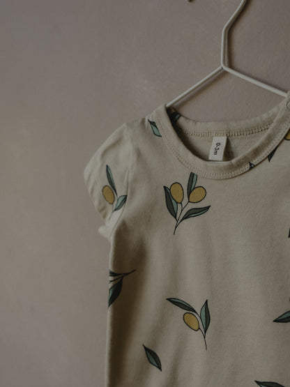 Organic Zoo Olive Garden Short Sleeve Bodysuit Organic Zoo